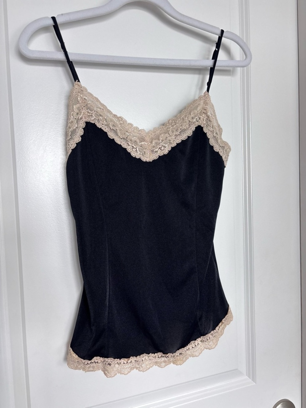 The Limited Black Lace Trim Camisole Small Y2K Coquette Lingerie Style Tank Top